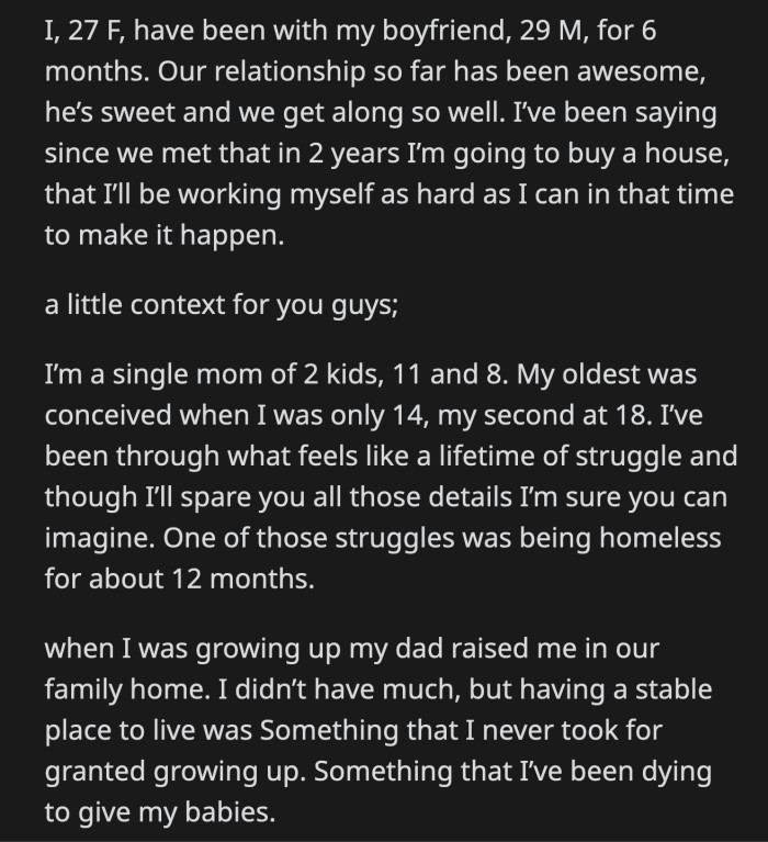 In short, he will not have the money to pay for the 50% downpayment of the house