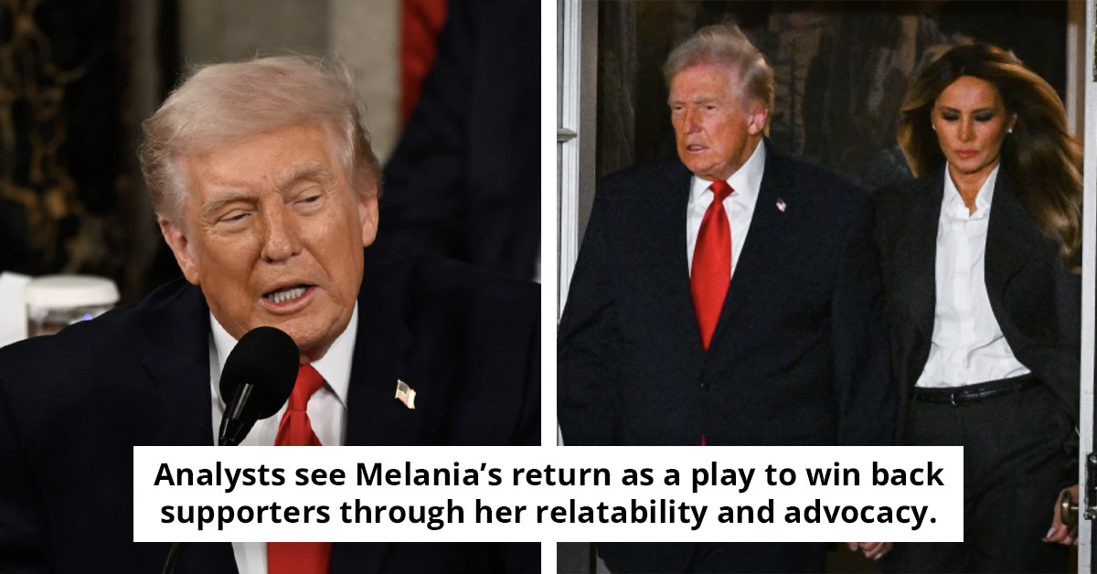 Donald Trump hints at Melania, claiming she receives ‘greater support than he does’