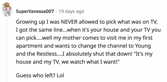 Parents do not like it at all when you use their own rules against them