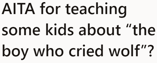 The OP tells the noisy children next door about 