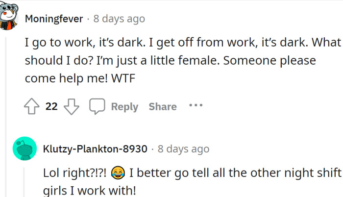 These Redditors are having a ball with this 9pm-driving-stuff