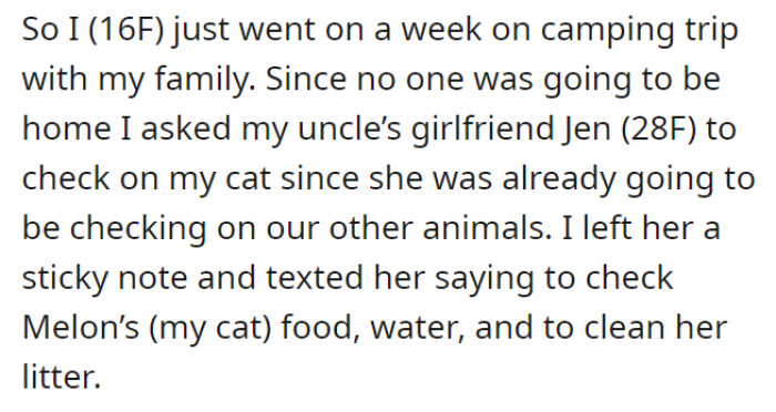 Understandable, OP had somewhere to go. And no question, OP asked her favor of Jen fair and square and as clear as day.