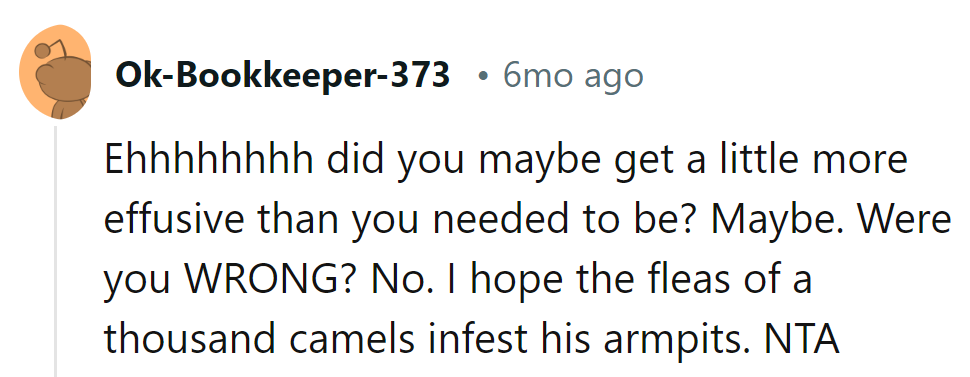 Effusive, perhaps, but right on the money! Let's hope those camels find their target.