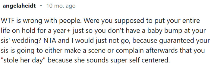 What is wrong with people? How self-consumed are they? It is their wedding, not some world-class event that should put the entire world on hold.