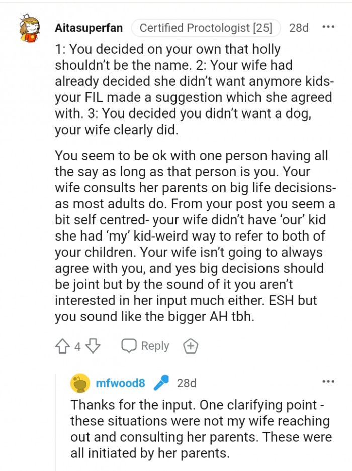 Your Wife Consults Her Parents on Big Life Decisions