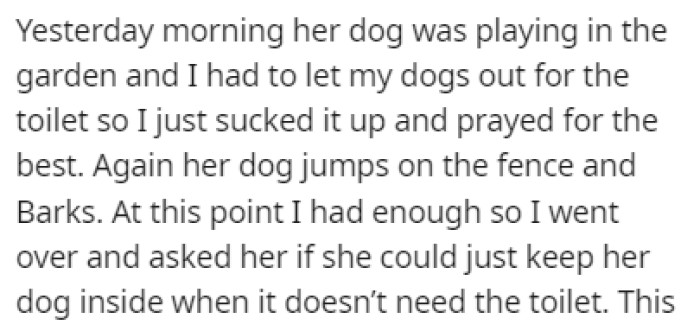 This happened again, and OP decided that enough is enough