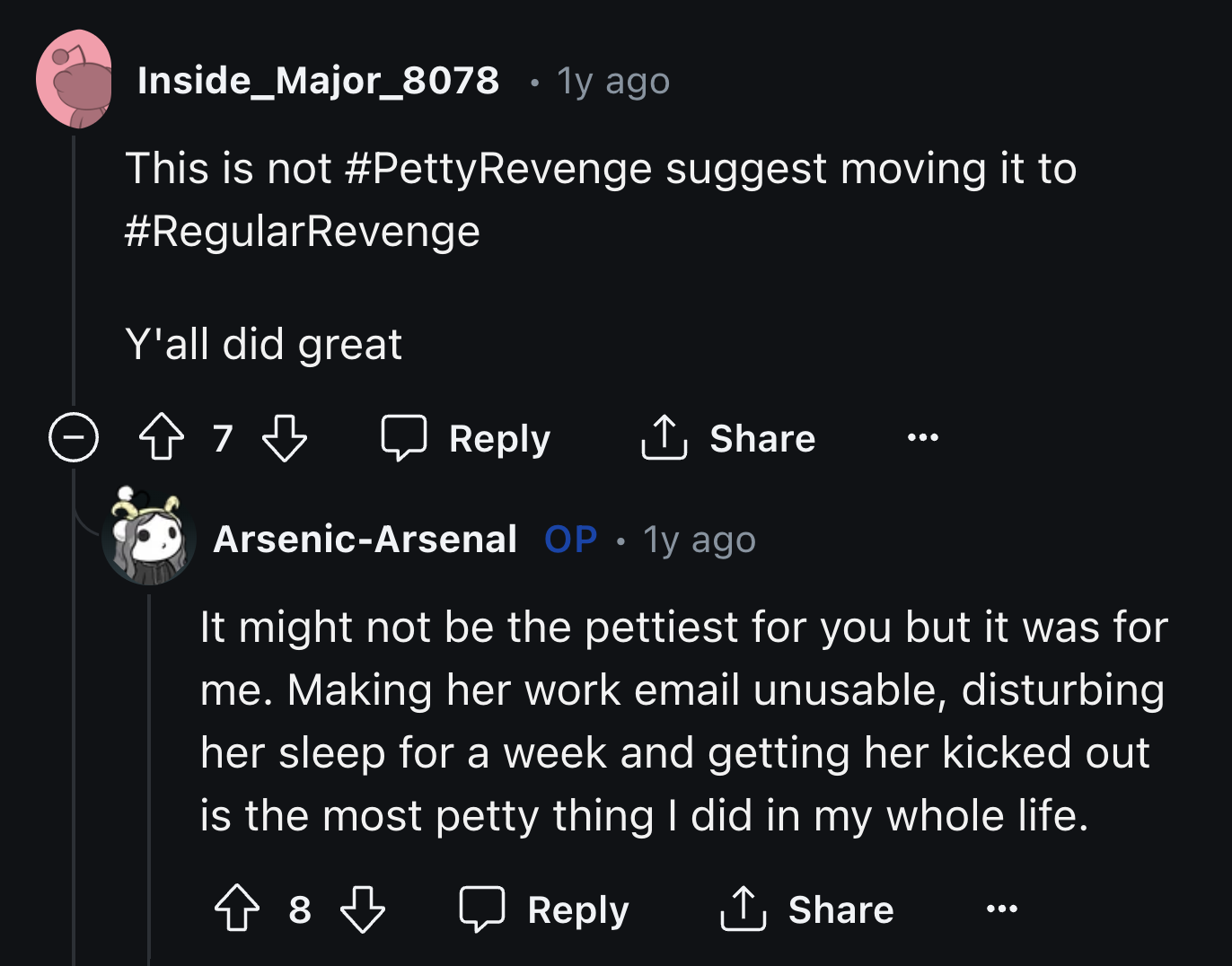 It may not be petty for you, but it's enough for OP!