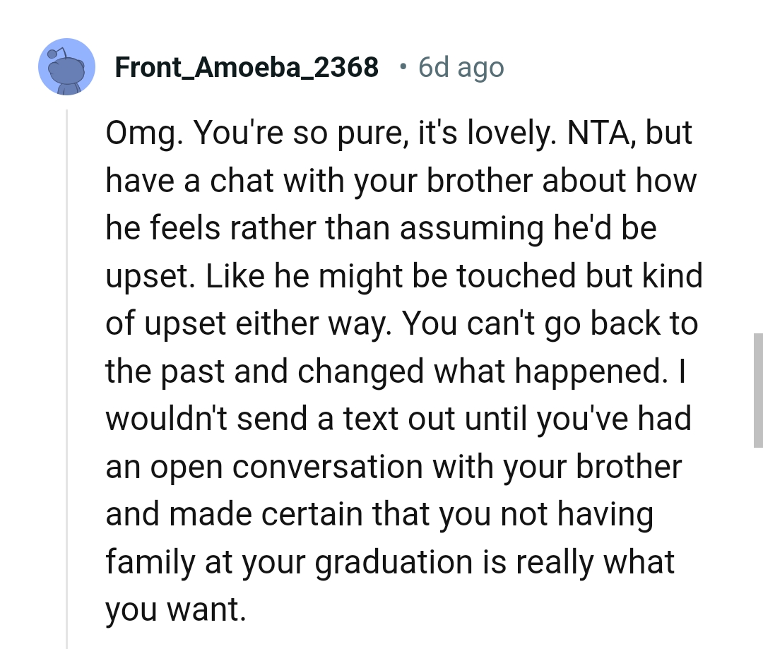 The OP can't go back to the past