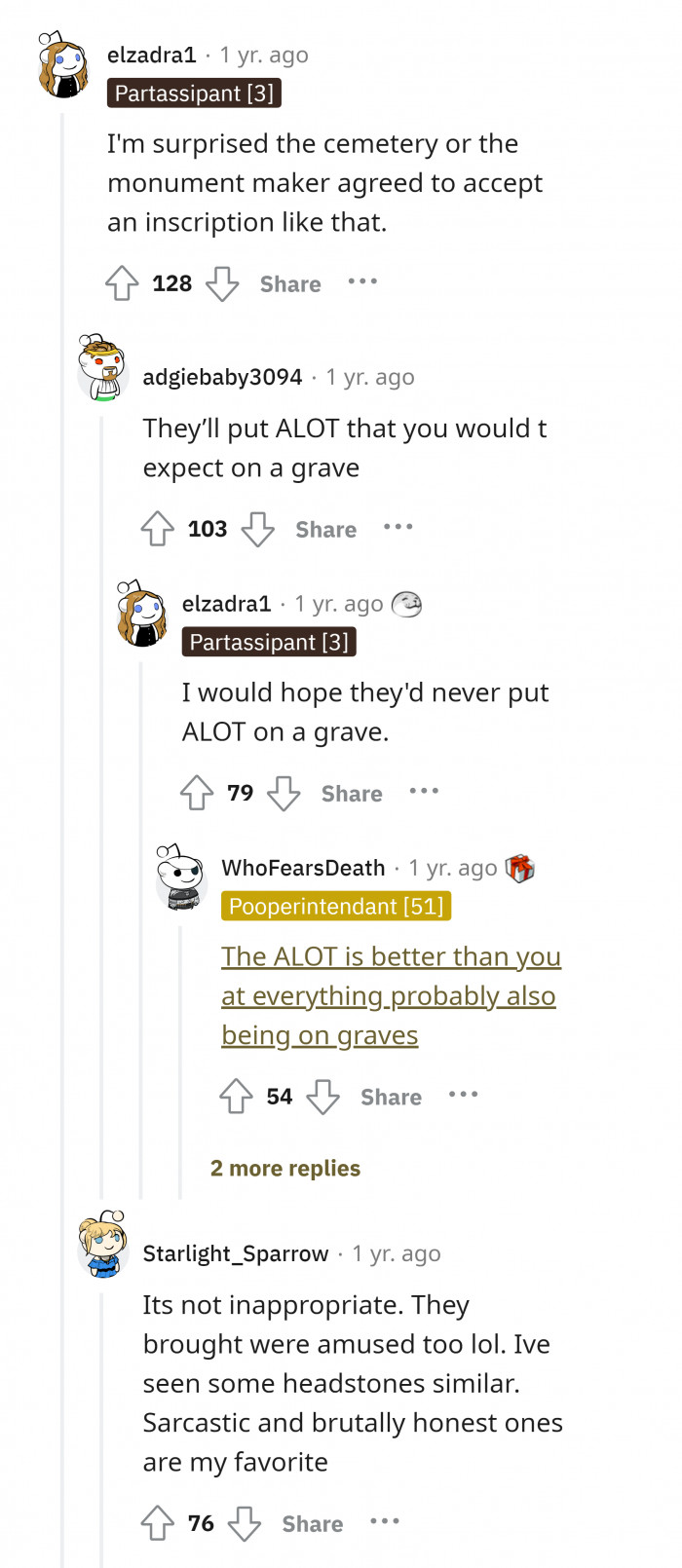 The monument maker has decided to go with it because that's part of their job.