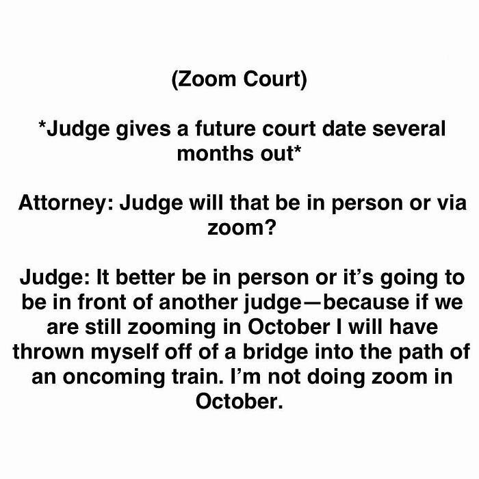 23. I am not doing Zoom anymore. Period.