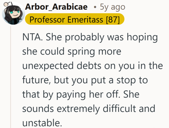 Paying it off may have closed the account, but it also closed the door on future surprises.