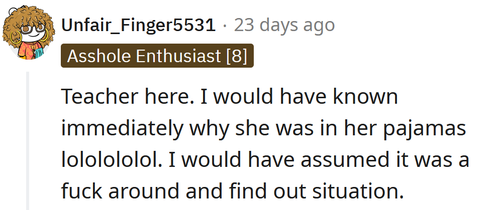 The teacher would have known what was happening immediately!