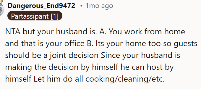 They should have discussed it before inviting them.