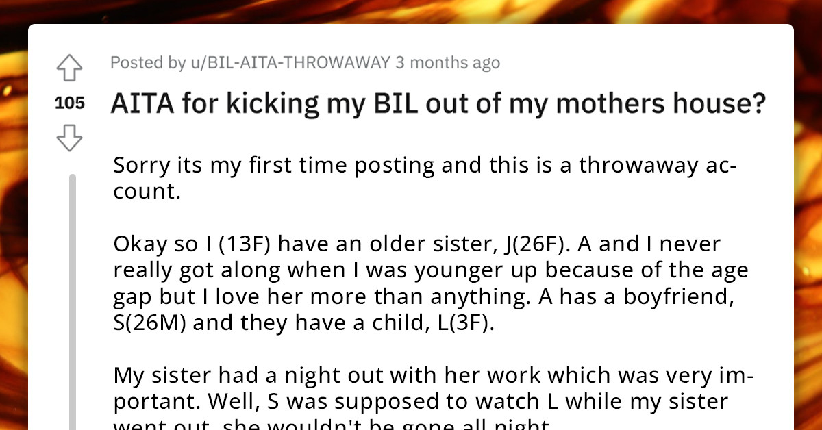 OP Blamed For Kicking Out Drunk Brother-In-Law When He Came To Take His Baby Away