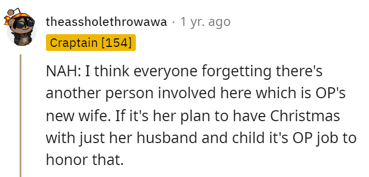 Another person is involved