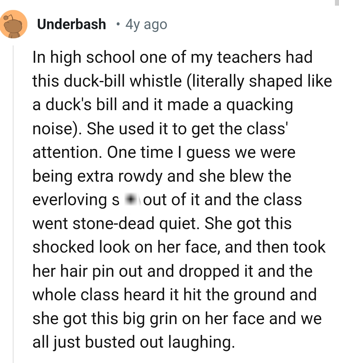 7. Getting a shocked look on her face