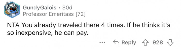 Here's how the Reddit community reacted to the user's post: