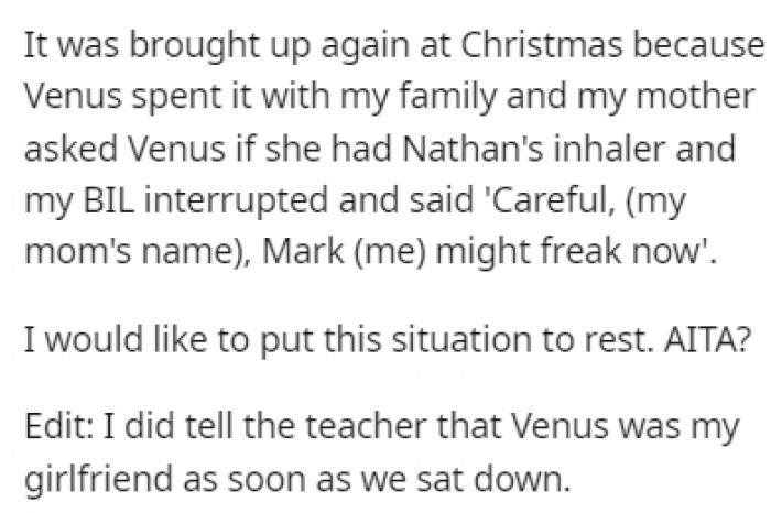 OP just wants to put this situation to rest since his brother-in-law isn't letting it go