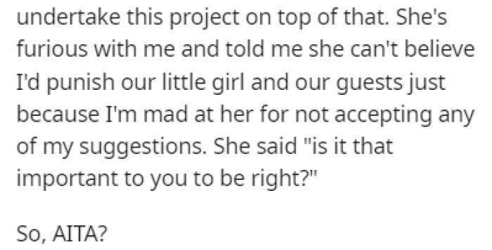 The Wife Was Furious After Hearing This, and She Accused Him of Punishing Their Daughter Because She Didn't Accept His Proposals