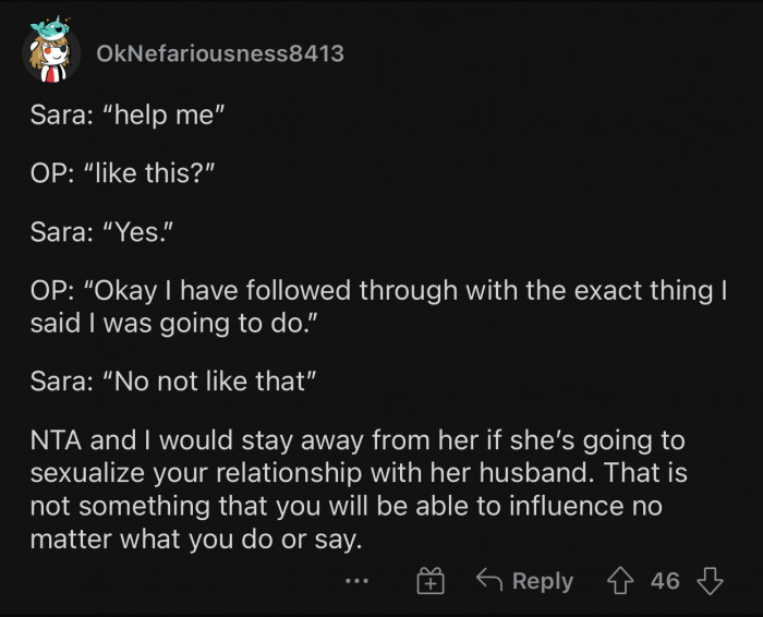 That should be the last thing you could think about.