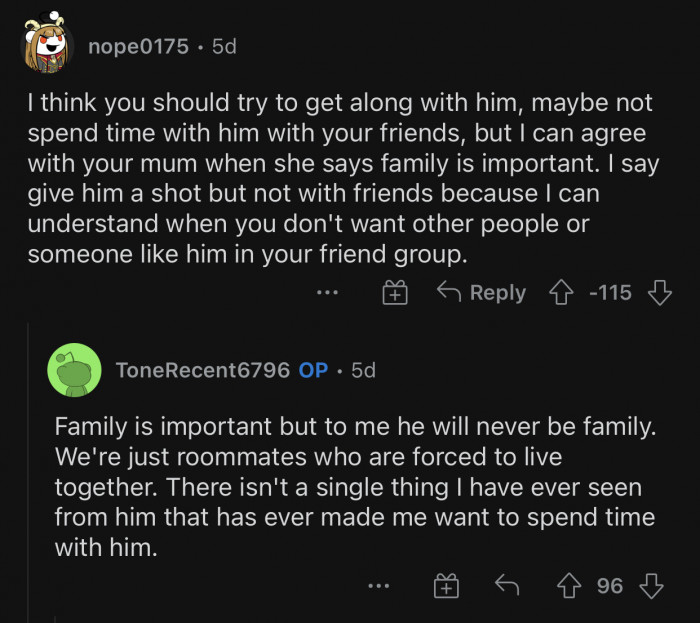 Family is important, but they have to act right to be allowed to be part of your life.