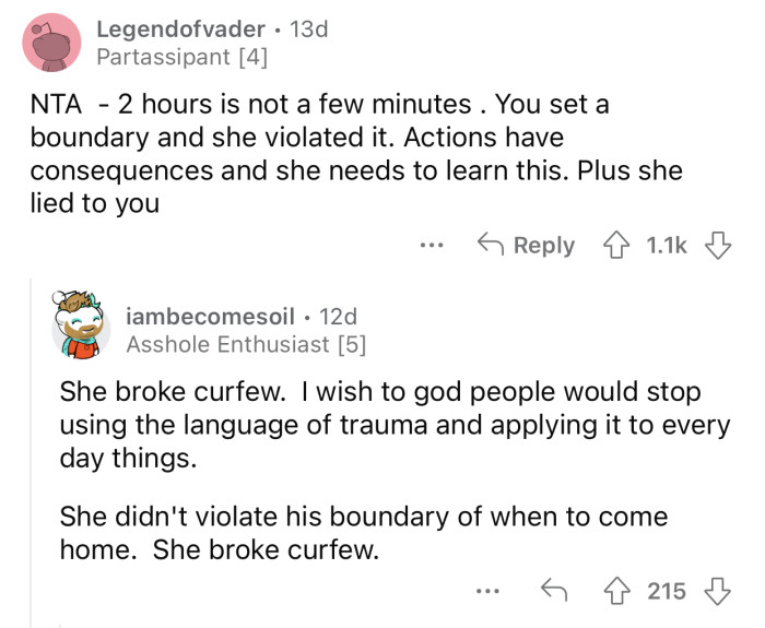 OP's daughter needs to learn that her actions have consequences.