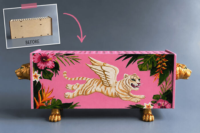 "Nobody Asked For A Winged Tiger Brush Holder, But Here We Are"