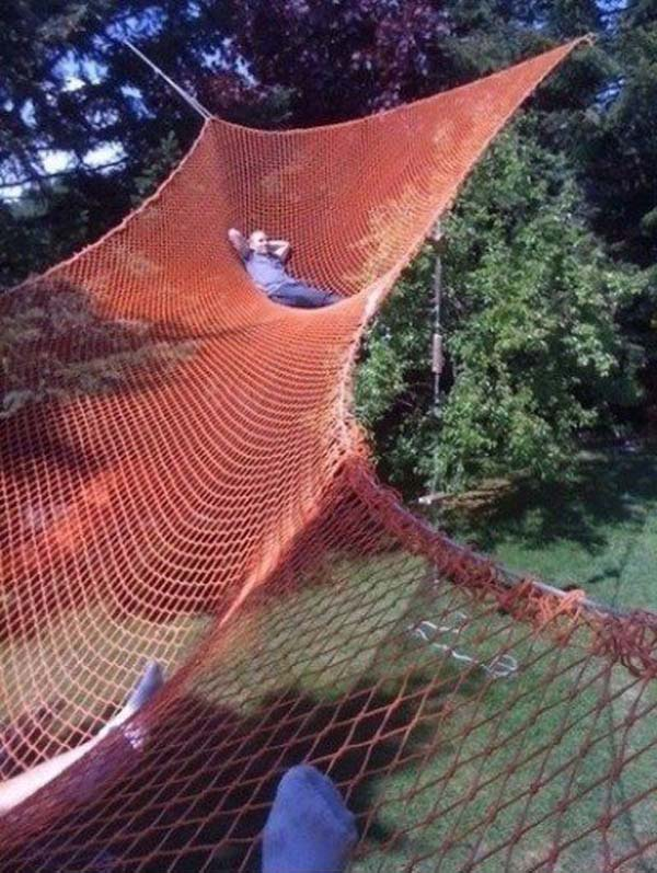 7. A Gigantic Hammock: Built for those who take their relaxation very, very seriously.