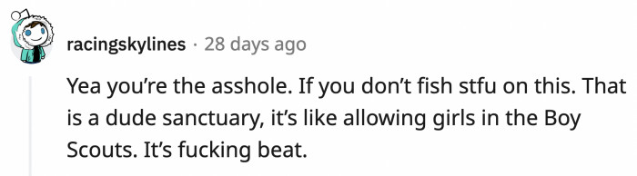 Meanwhile, there's this sexist guy who still thinks like this.