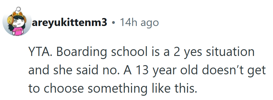 Another firm vote for the “two yes, one no” rule—democracy still applies at home, apparently.