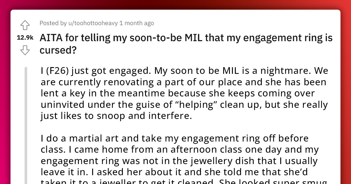 Woman Scares MIL Off By Telling Her That The Engagement Ring She Took Was Cursed By Her Brazilian Grandmother