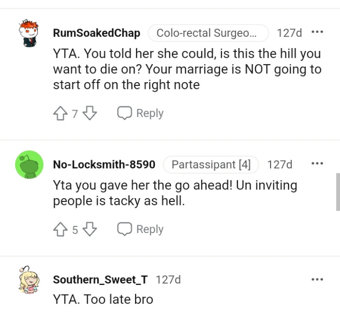 OP's marriage is not starting off on the right note