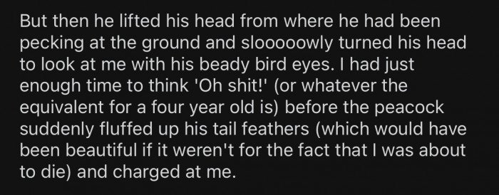 OP realized at that moment that she shouldn't have done that.