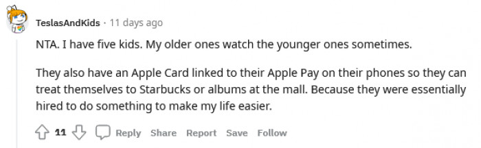 Let him earn some rewards.