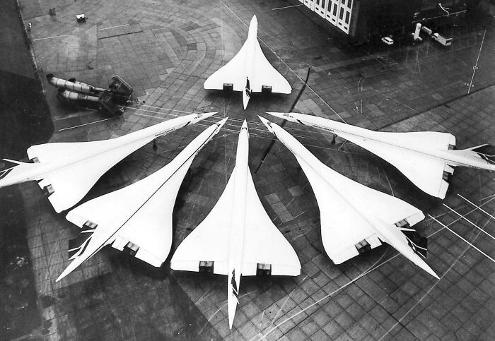 "The British Concorde Fleet At London Heathrow Airport, January 21, 1986"
