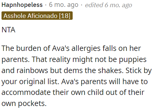 They have to cover the costs of accommodating her needs.