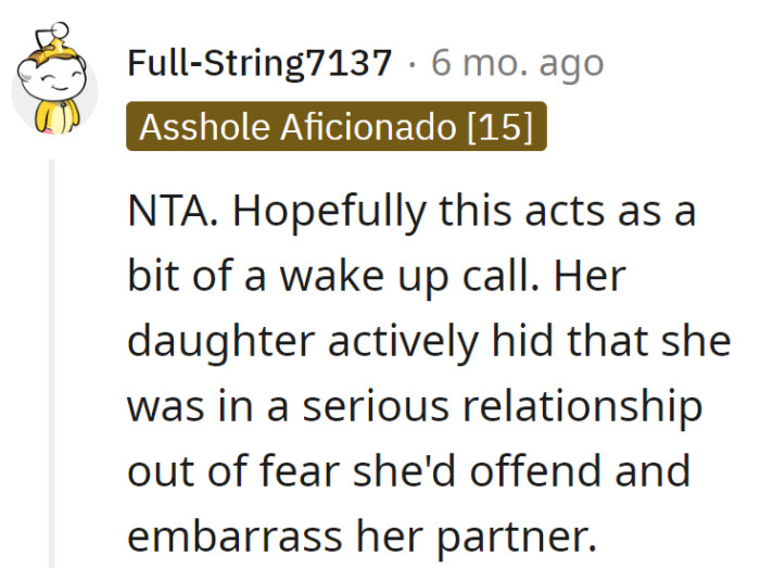 Mom's wake-up call just hit snooze.