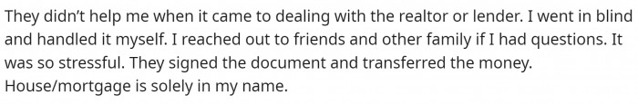 She explains where things were a little difficult for her in the home-buying process.