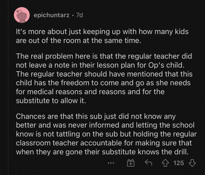 Teachers need to keep track of how many kids are out of the classroom.