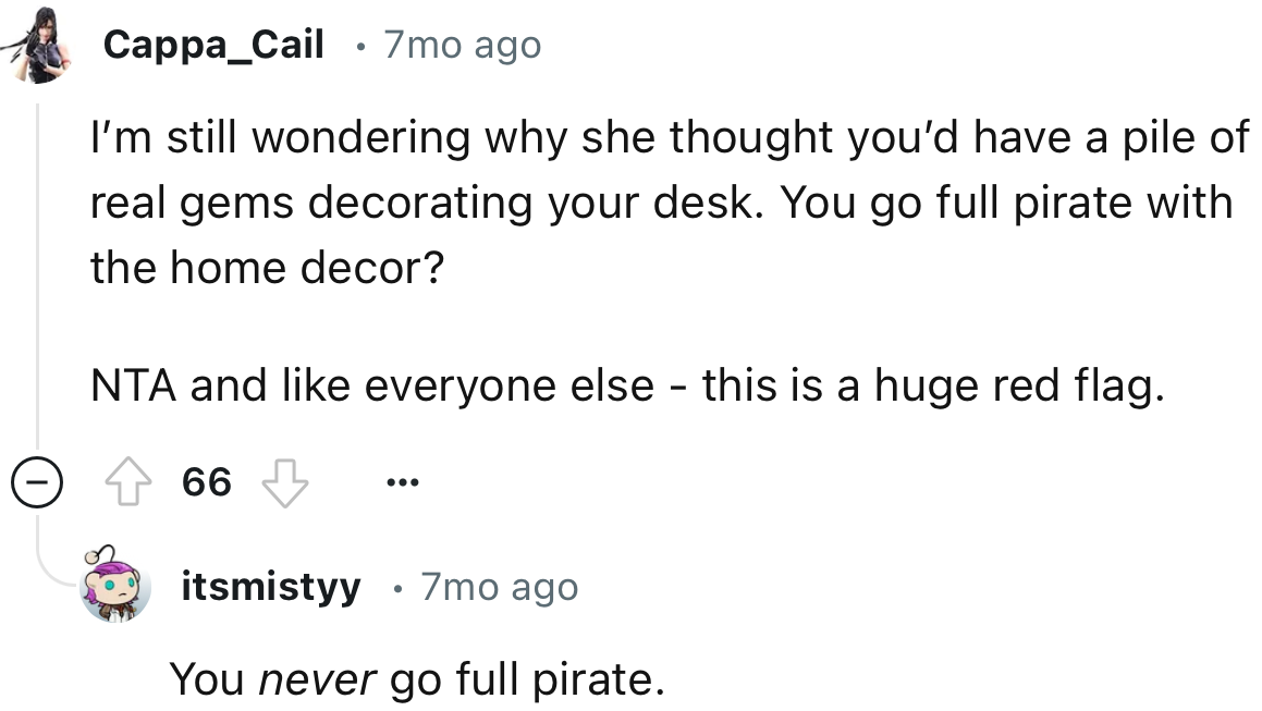 “NTA and Like Everyone Else - This Is a Huge Red Flag.”