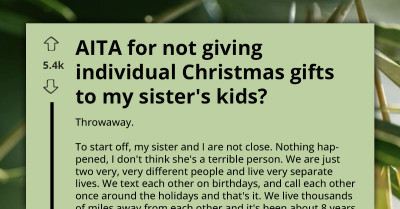 Woman Explodes After Her Brother Refuses To Buy Nine Kids Costly Christmas Gifts