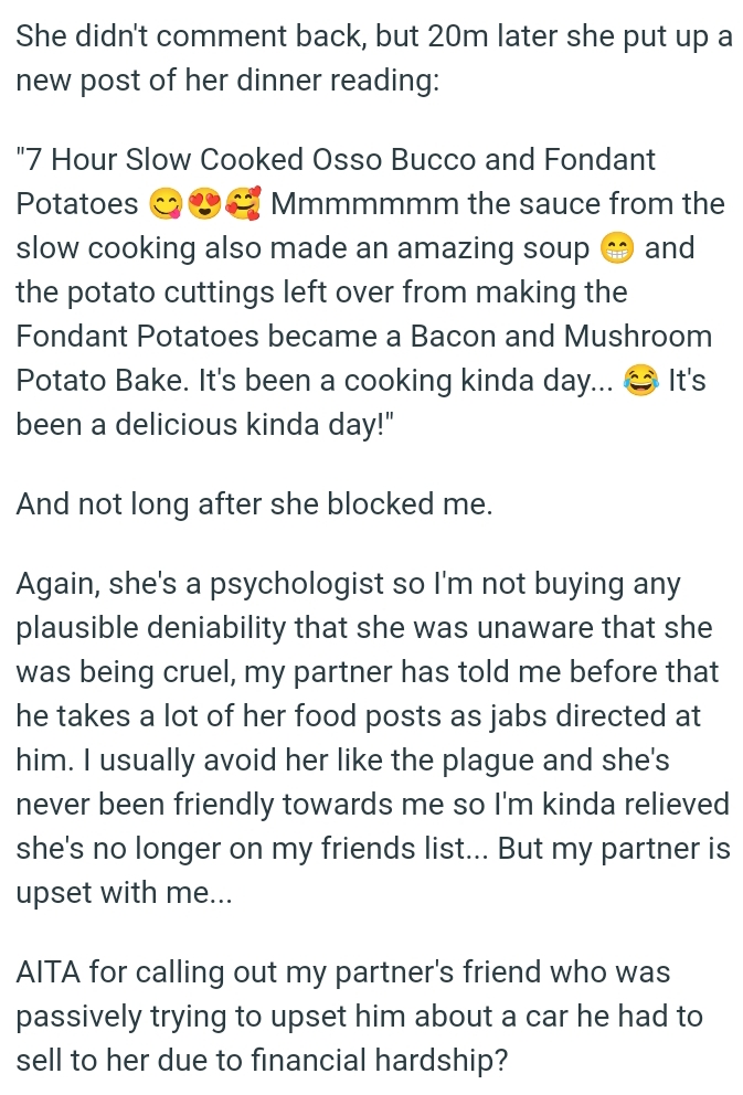 The Partner's Friend Blocked Him Online