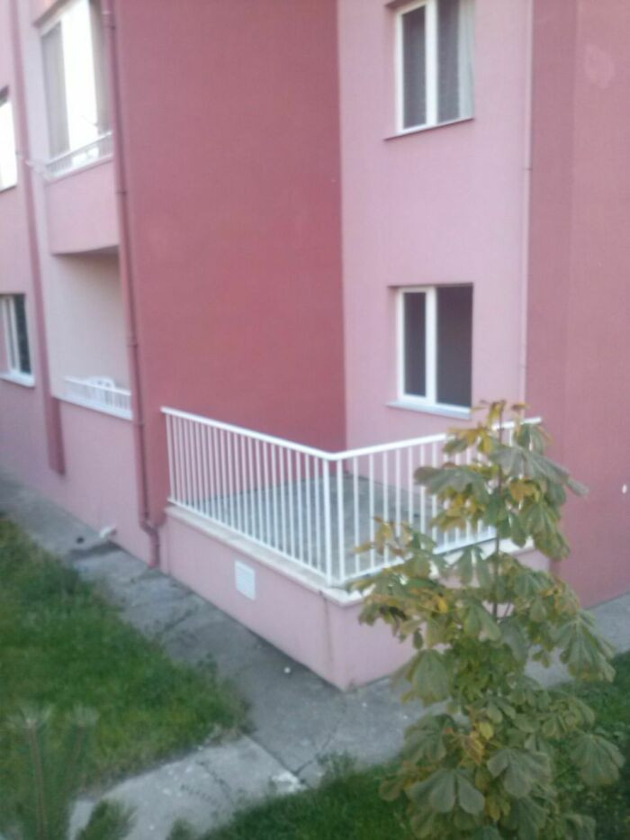 19. The only access point to the balcony is through that small window; there are no other entrances.