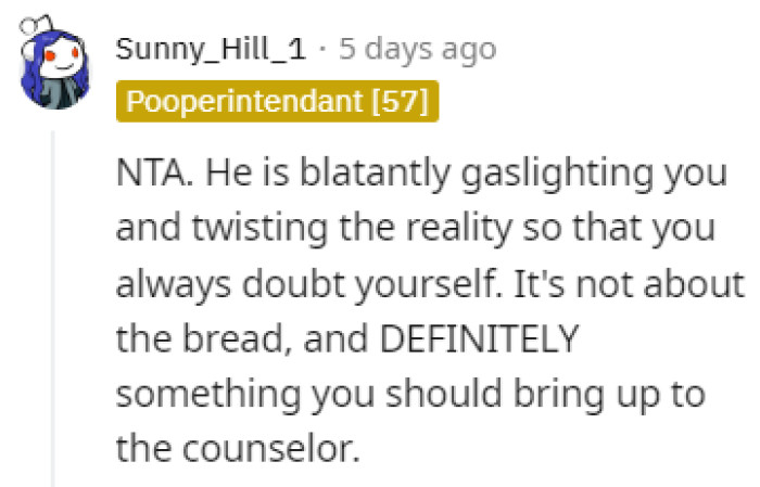 Straight up gaslighting