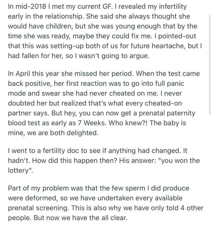 OP Found Love Again. And to His Utter Shock, He’s Going to Be a Father