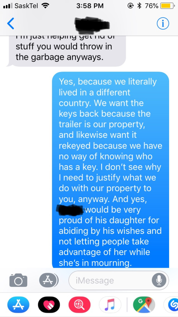 OP was incensed on behalf of his wife and called the neighbor out for speculating about his late in-laws' feelings.