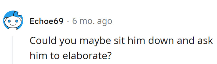 Time for a relationship TED Talk: 'Elaborate or Evacuate.' Let's see if he's got a sequel to this plot twist.