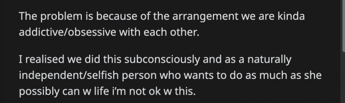 Then OP realized what she wanted