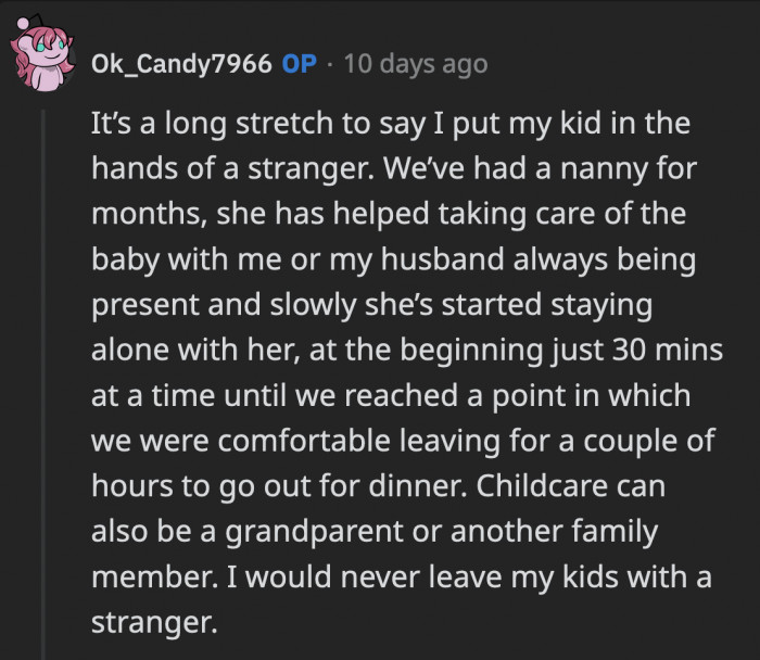 OP quickly corrected the commenter above and shut down that argument