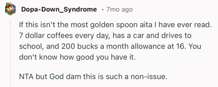 “NTA but God dam this is such a non-issue.”